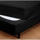 Capa Para Box Cama Solteiro Malha Preto