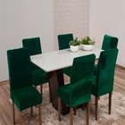 Capa Para Cadeira De Veludo - Kit 4 Peças Verde