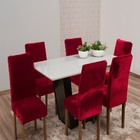 Capa Para Cadeira De Veludo - Kit 4 Peças Vermelho