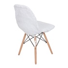 Capa Para Cadeira Eiffel Eames Wood Pelucia Branco