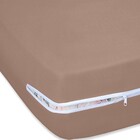 Capa Para Colchão Canela Solteiro - Malha 100% Algodão