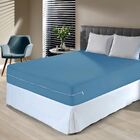 Capa Para Colchão - Malha - Casal - Azul - 100% Algodão - Sul