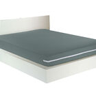 Capa Para Colchão Queen Malha 100% Algodão Com Zíper Cinza Po