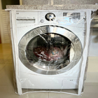 Capa para Máquina de Lavar Abertura Frontal Praticità - M - Invisível