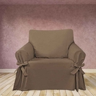 Capa Para Poltrona 1 Lugar Até 1 Metro Em Gorgurão Cor Marrom