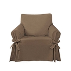 Capa Para Poltrona 1 Lugar Até 1 Metro Em Gorgurão Cor Marrom