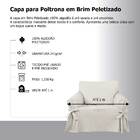 Capa Para Poltrona Sofá 1 Lugar Em Brim Peletizado 100% Algod