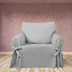 Capa Para Poltrona Sofá 1 Lugar Em Gorgurão Cor Cinza