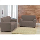 Capa para Sofá 2 E 3 Lugares Malha Dupla Anarruga Cinza Realce