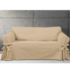 Capa Para Sofá 3 Lugares Brim Peletizado Cor Bege