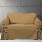 Capa Para Sofá 3 Lugares Brim Peletizado Cor Marrom