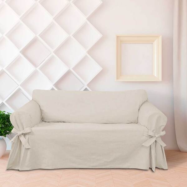 Capa Para Sofá 4 Lugares Em Gorgurão Cor Crua