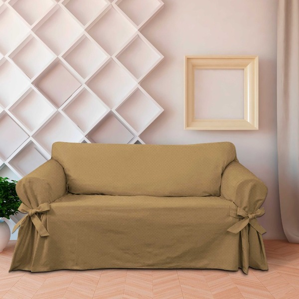 Capa Para Sofá 5 Lugares Em Brim Peletizado 100% Algodão Cor