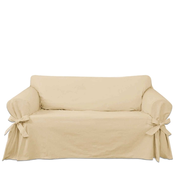 Capa Para Sofá 5 Lugares Em Gorgurão Cor Bege