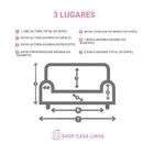 Capa Para Sofá Agarradinha 3 Lugares Tamanho King Chumbo