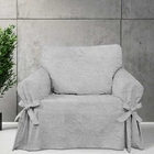 Capa Para Sofá De 1 Lugar Em Acquablock Impermeável Cor Cinza