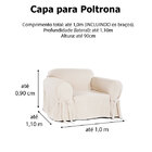 Capa Para Sofá De 1 Lugar Em Piquet Protetora Resistente Casa