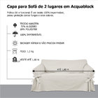 Capa Para Sofá De 2 Lugares Em Acquablock Impermeável Cor Cin