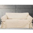 Capa Para Sofá De 2 Lugares Em Acquablock Impermeável Cor Crua