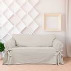 Capa Para Sofá De 3 Lugares Até 2,10m Em Brim Peletizado 100%