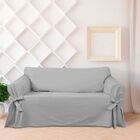 Capa Para Sofá De 3 Lugares Até 2,10m Em Gorgurão Cinza