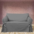 Capa Para Sofá De 3 Lugares Até 2,10m Em Gorgurão Cor Grafite