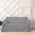 Capa Para Sofá De 3 Lugares Em Acquablock Impermeável Cinza G