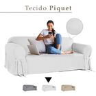 Capa Para Sofá De 3 Lugares Em Piquet Protetora Resistente La