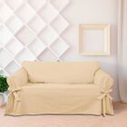 Capa Para Sofá De 4 Lugares Até 2,50m Em Gorgurão Bege