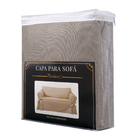 Capa Para Sofá De 4 Lugares Até 2,50m Em Gorgurão Cor Cinza