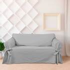 Capa Para Sofá De 4 Lugares Até 2,50m Em Gorgurão Cor Cinza