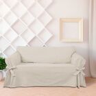 Capa Para Sofá De 4 Lugares Até 2,50m Em Gorgurão Crua