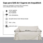Capa Para Sofá De 4 Lugares Em Acquablock Impermeável Cor Bege