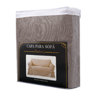 Capa Para Sofá De 4 Lugares Em Gorgurão Cor Cinza Grafite