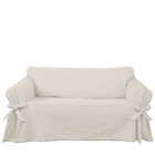 Capa Para Sofá De 4 Lugares Em Tecido Gorgurão Cor Crua