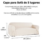 Capa Para Sofá De 5 Lugares Em Acquablock Impermeável Cinza G