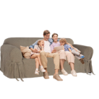 Capa Para Sofá De 5 Lugares Em Acquablock Impermeável Marrom