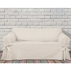 Capa Para Sofá De 5 Lugares Em Gorgurão Cor Crua