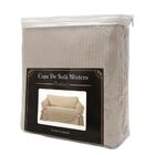 Capa Para Sofá De 5 Lugares Em Piquet Decoração Elegância Bege