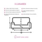 Capa Para Sofá Elasticada 2 e 3 Lugares Tamanho King Marrom
