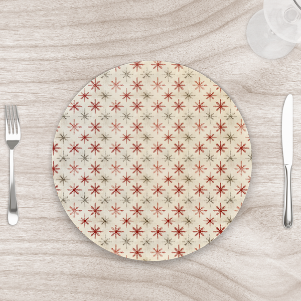 Capa Para Sousplat 35cm Natal Flocos De Neve Sem Base - Kit C