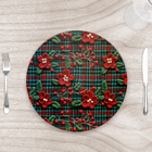 Capa Para Sousplat 35cm Natal Flores 3d Sem Base - Kit Com 6