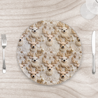 Capa Para Sousplat 35cm Natal Renas 3d Com Base - 1 Un.