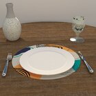 Capa Para Sousplat Abstrato Colorido Tecido Oxford - 35x35cm