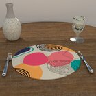 Capa Para Sousplat Abstrato Colorido Tecido Oxford - 35x35cm