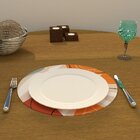 Capa Para Sousplat Abstrato Tons Terrosos Tecido Oxford - 35x