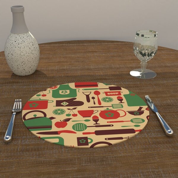 Capa Para Sousplat Acessórios Cozinha Tecido Oxford - 35x35cm