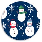 Capa Para Sousplat Azul Marinho Olaf Divertido Natal Tecido O