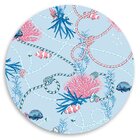 Capa Para Sousplat Azul Oceano Marinho Tecido Oxford - 35x35cm