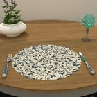 Capa Para Sousplat Bege Arabesco Tecido Oxford - 35x35cm